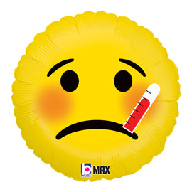 18" MAX Float Balloon Emoji Sick