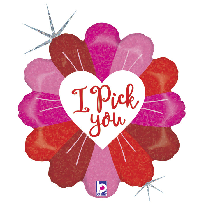 18" Holographic Balloon Packaged I Pick You
