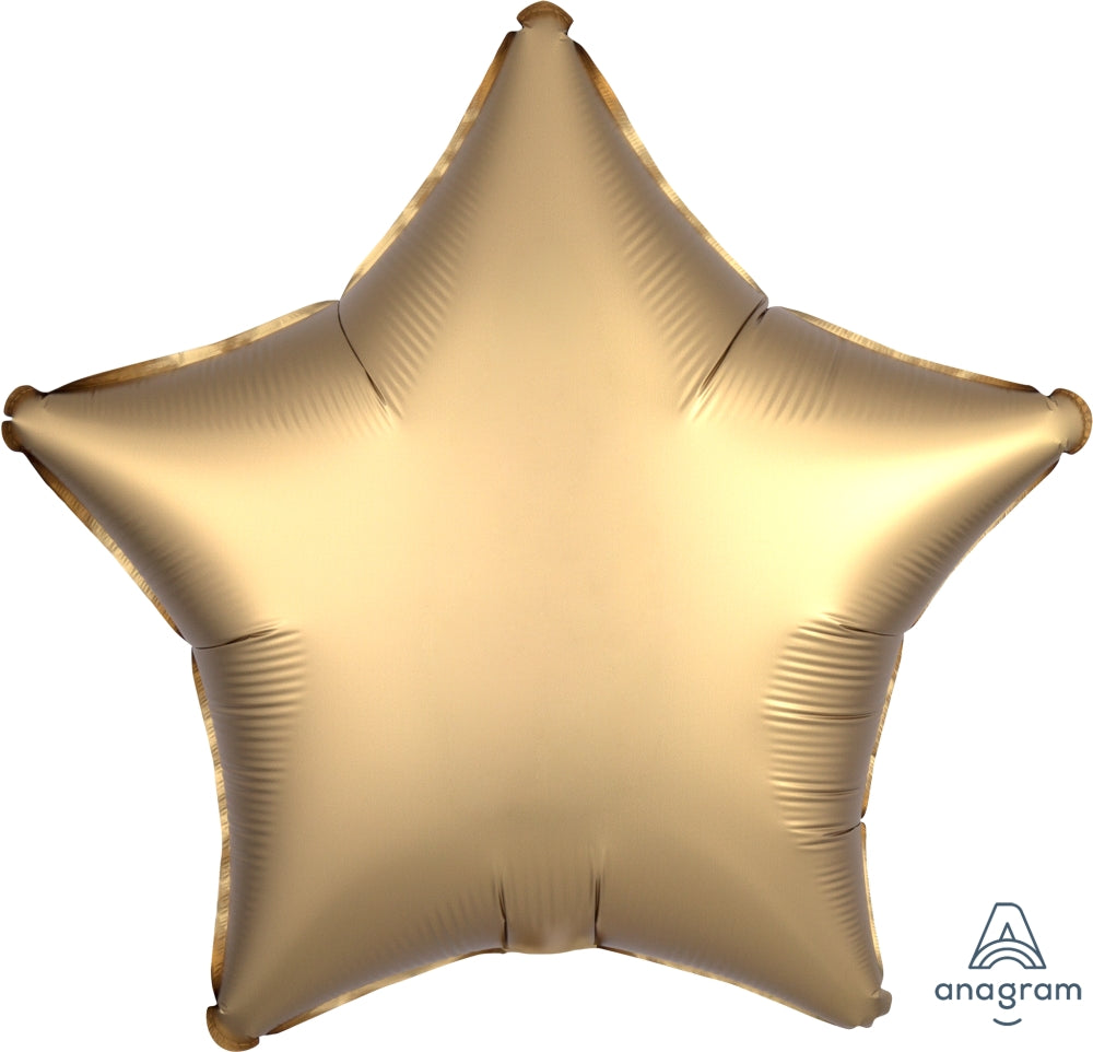 18" Satin Luxe Gold Sateen Star Foil Balloon