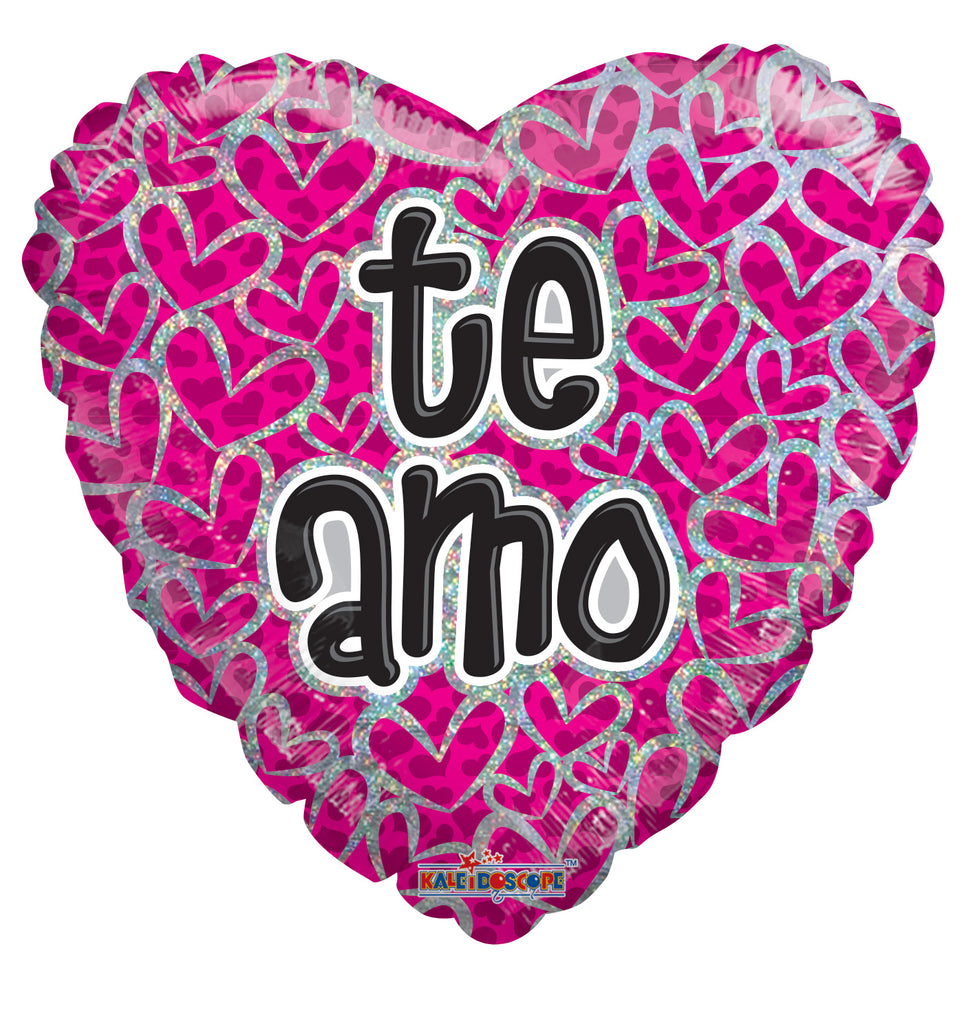 9" Airfill Only Te Amo Chula Holographic Balloon (Spanish)