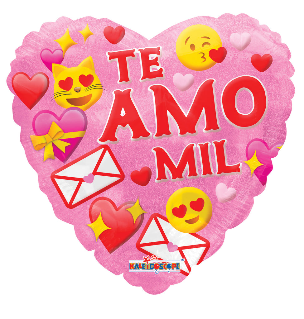 18" Caritas Te Amo Mil Holographic Balloon (Spanish)