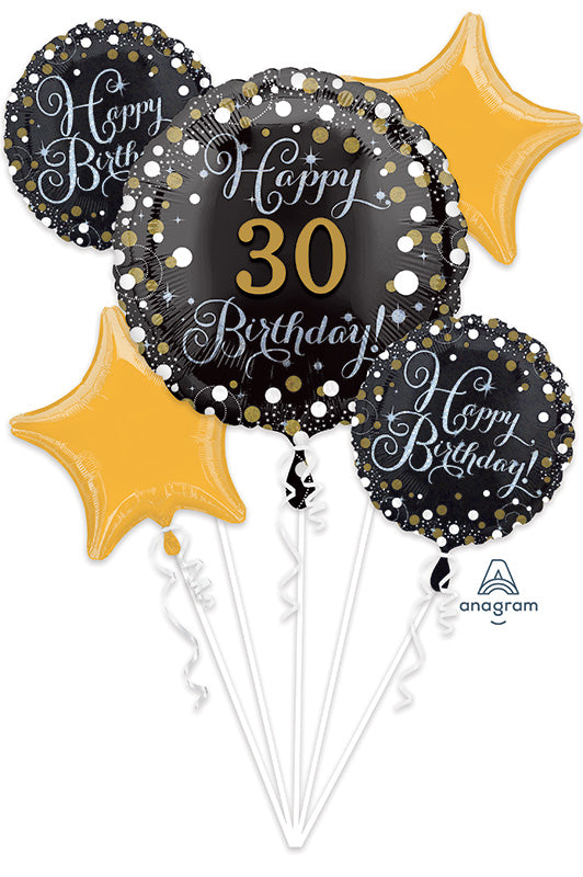 Deluxe Shape Sparkling Birthday Personalize It! Foil Balloon