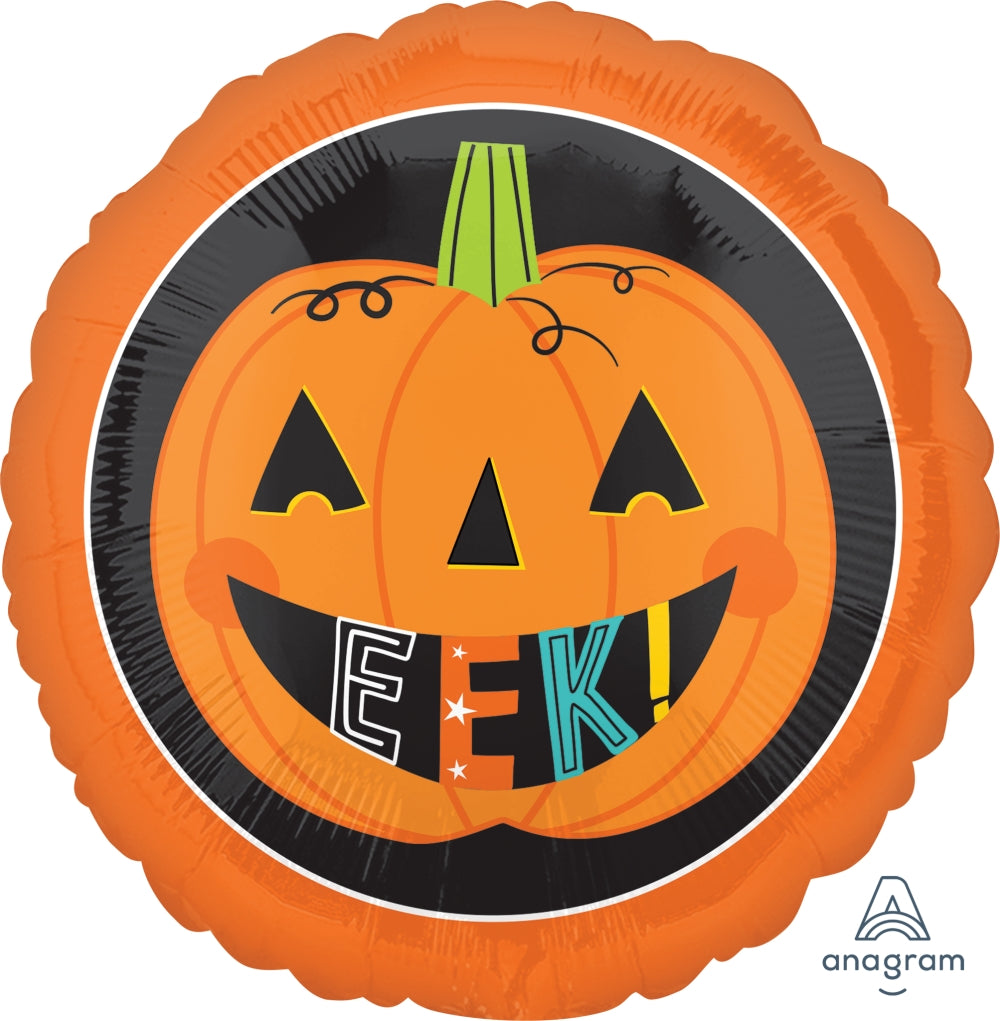 18" EEK Pumpkin Foil Balloon