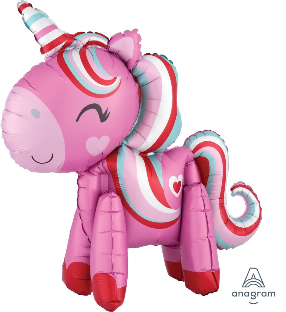 22" Standing Airfill Only Magical Unicorn Multi Foil Balloon