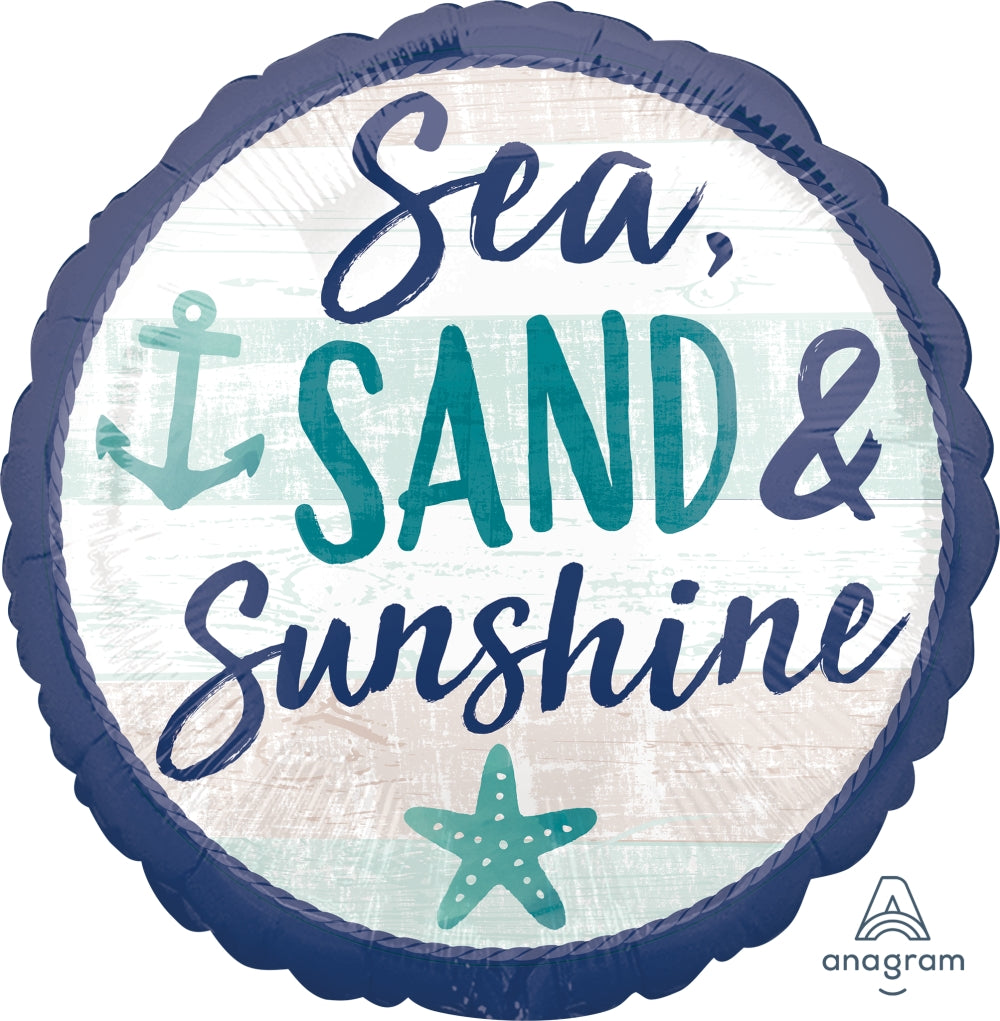 18" Sea, Sand & Sun Foil Balloon