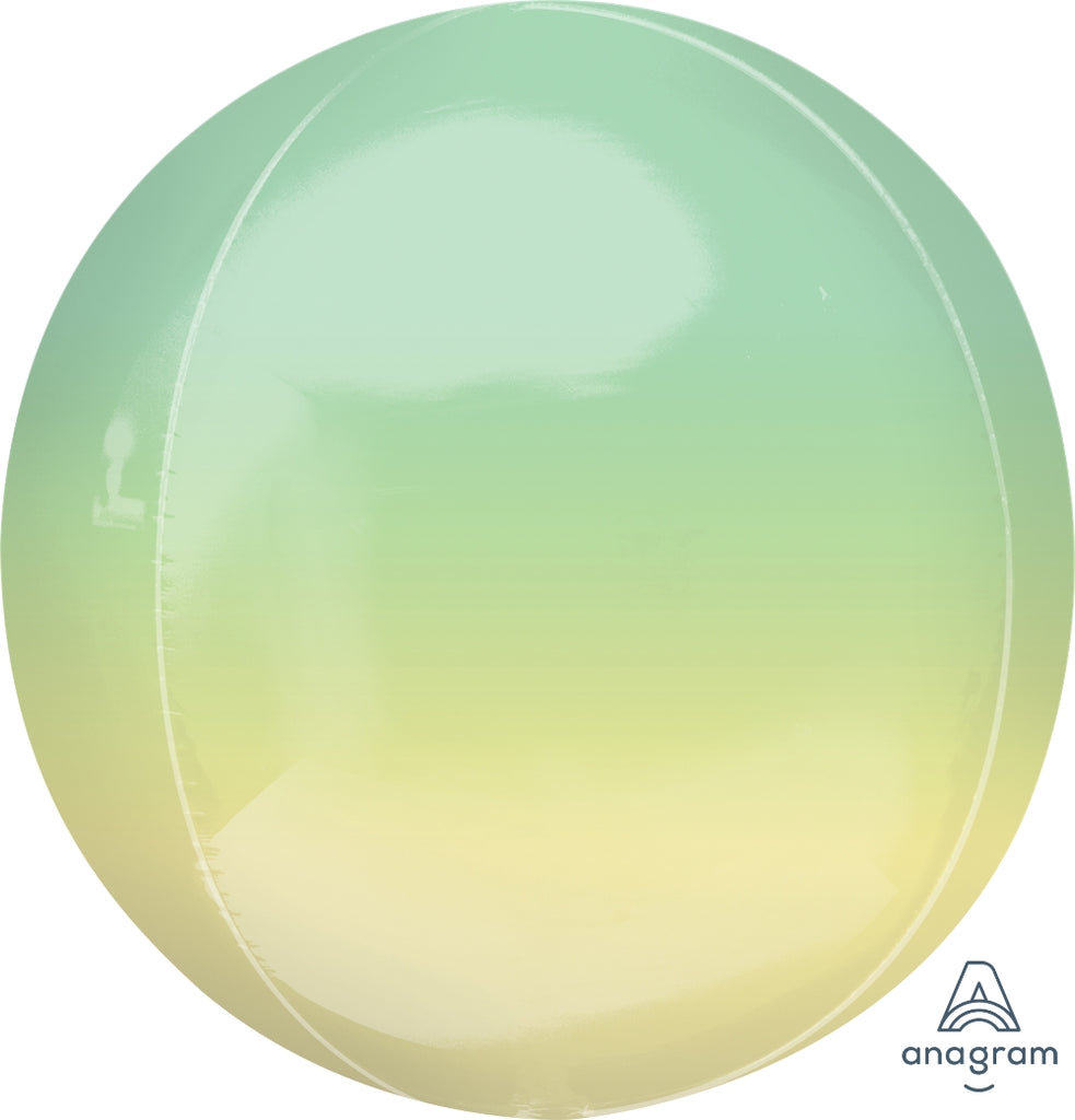 16" Foil Balloon Ombre Orbz Yellow and Green