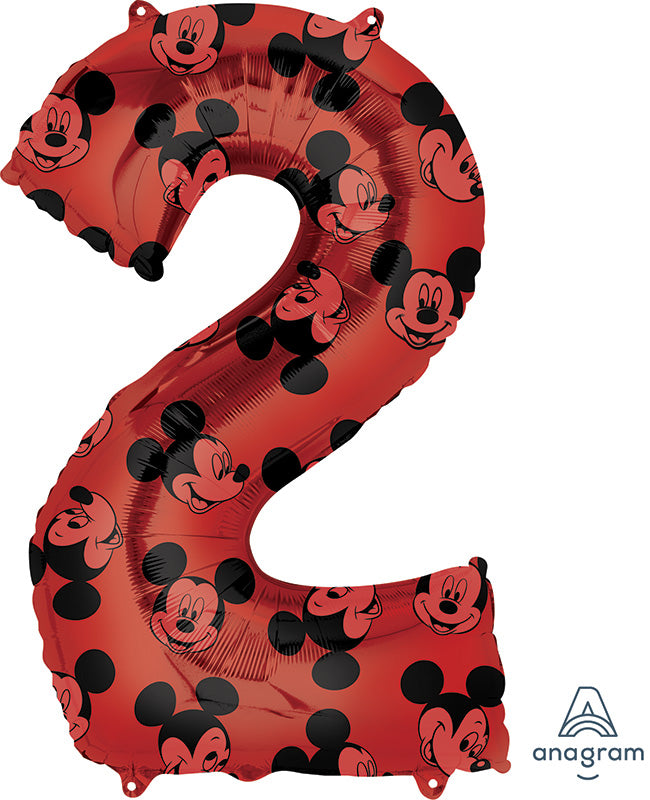 33" Mickey Mouse Forever Number 2 SuperShape Foil Balloon