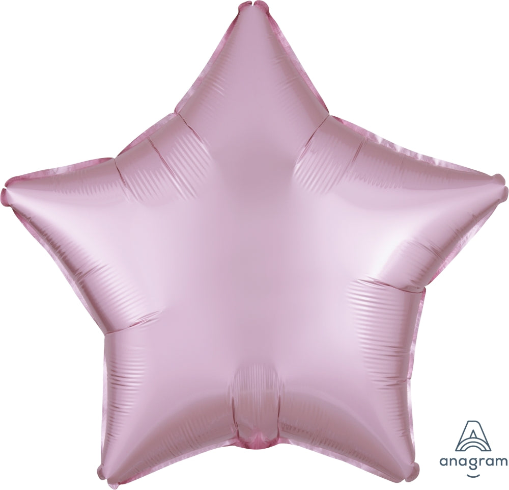 18" Satin Luxe Star Pastel Pink Foil Balloon
