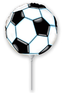 9" Airfill Only Football / Soccerball Foil Balloon