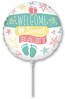 9" Airfill Only Sweet Baby Mini Foil Balloon