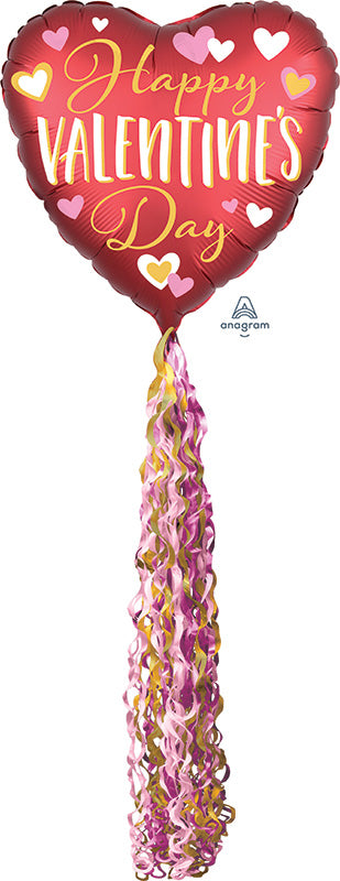 32" Pom Airwalkers Happy Valentine's Day Foil Balloon