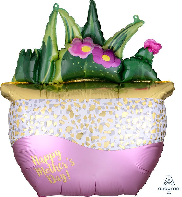 26" Happy Mother's Day Satin Succulents Foil Balloon