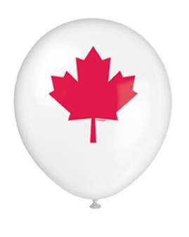 11" 8 Per Bag Canada Printed Latex Balloons