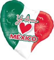 38" Yo Amo Mexico Foil Balloon