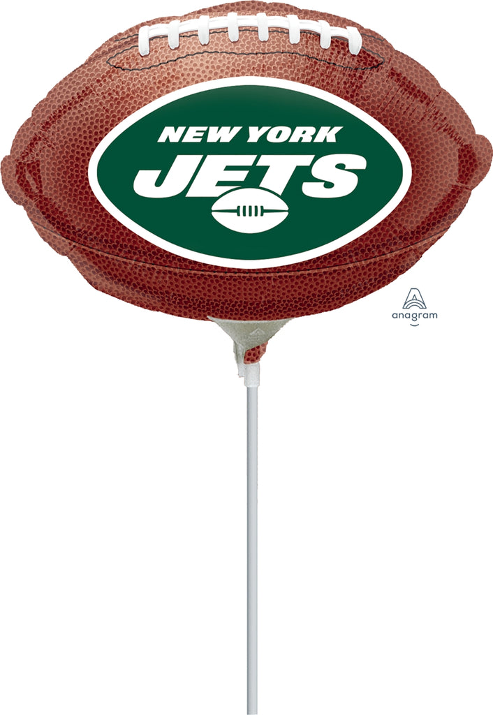 Airfill Only Mini Shape New York Jets Football Foil Balloon