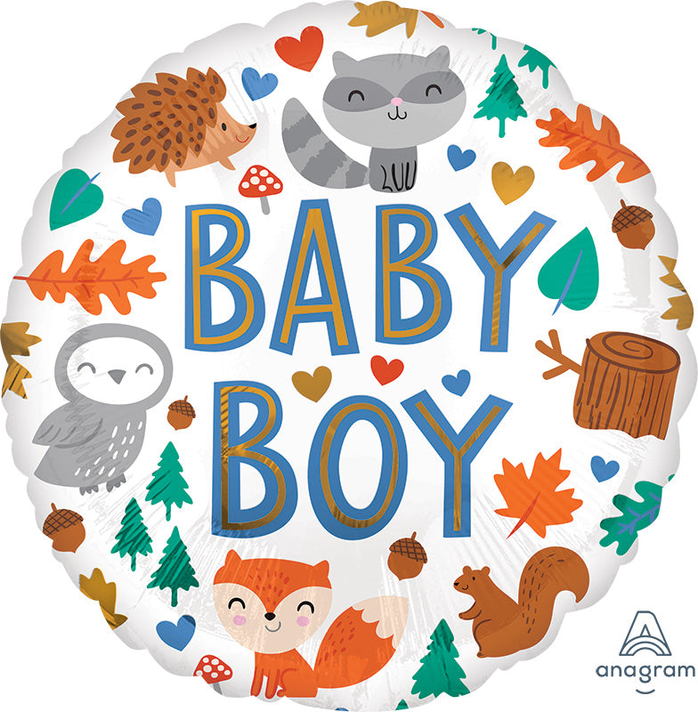 18" Baby Boy Woodland Fun Foil Balloon