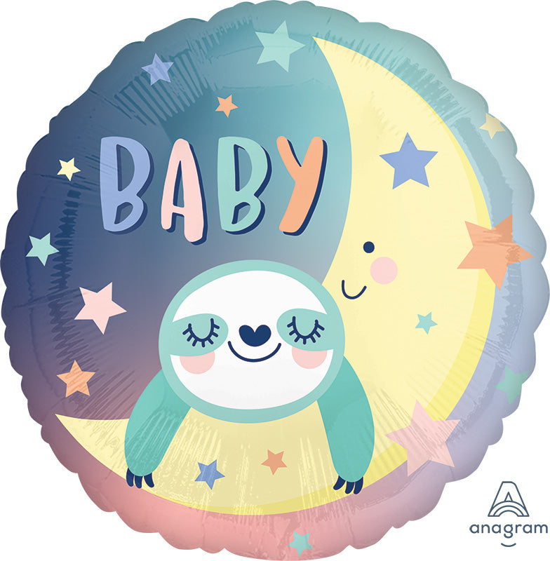 18" Baby Sloth Foil Balloon