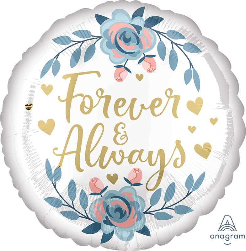 18" Forever & Always Roses Foil Balloon