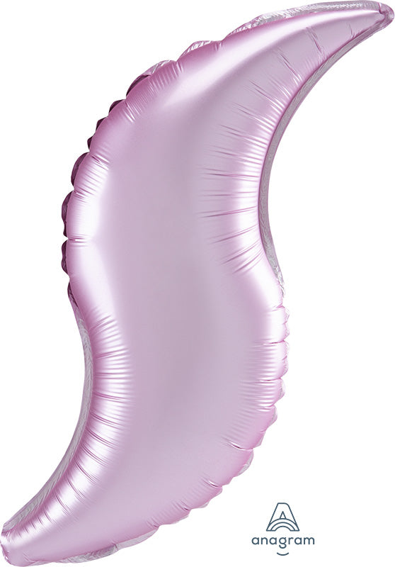 19" Airfill Only Pastel Pink Satin Curve Foil Balloon