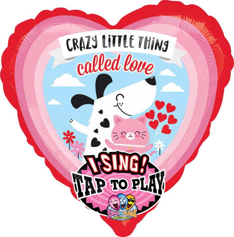 29" Sing-A-Tune Crazy Love Foil Balloon