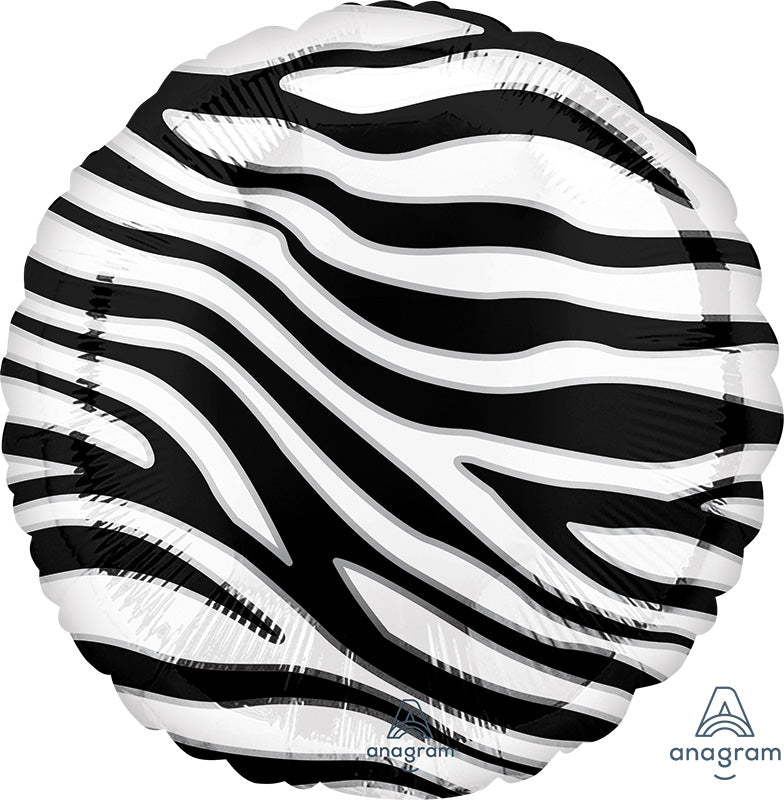 18" Zebra Print Animalz Foil Balloon