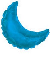 9" Airfill Only Blue Crescent Moon Balloon