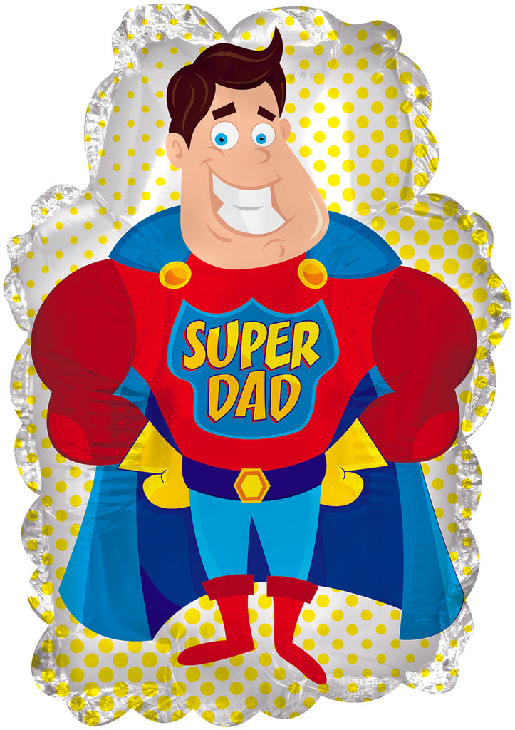 9" Airfill Only Super Dad Mini Shape Balloon