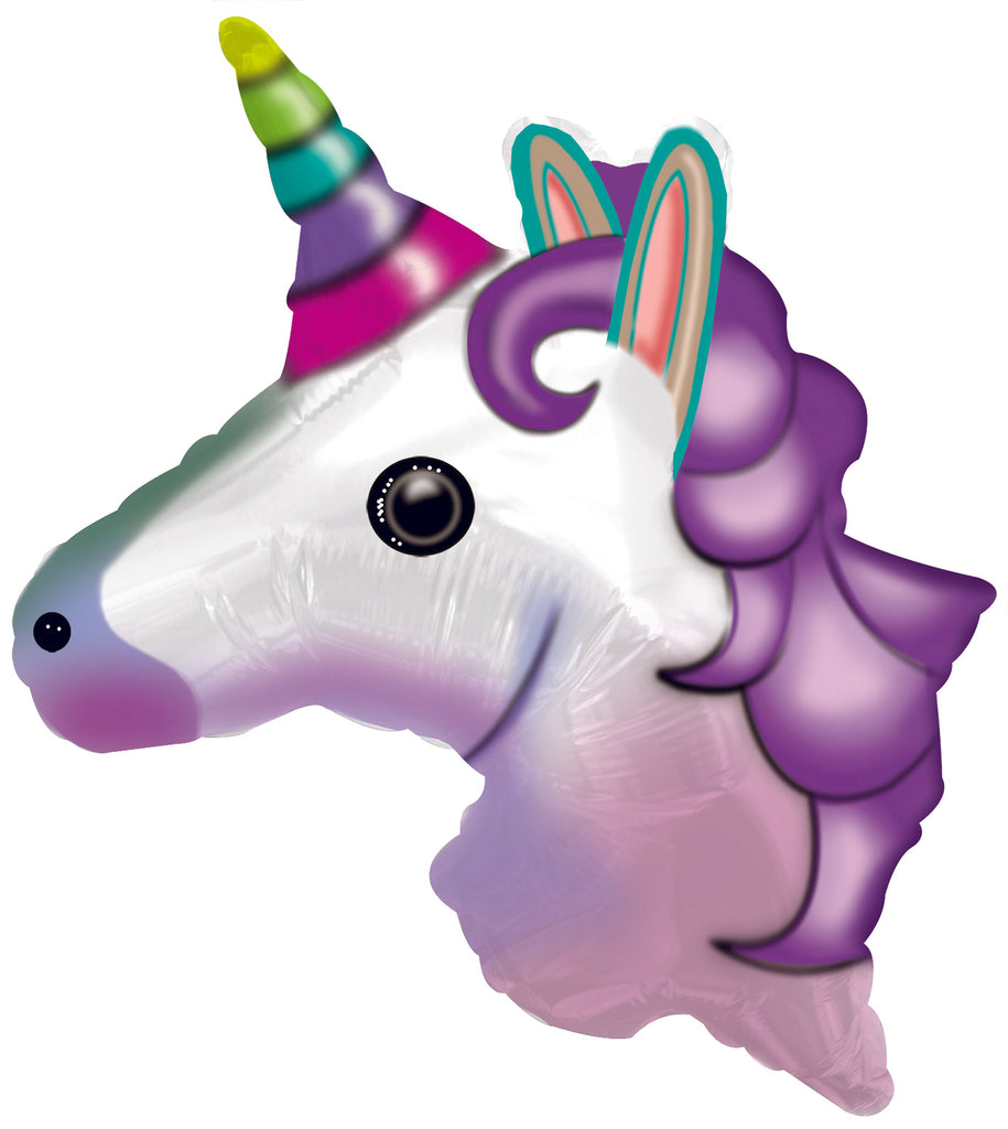 9" Airfill Only Emoji Emoticon Unicorn Balloon