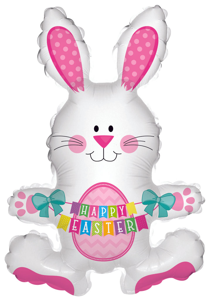 12" Airfill Only Spring Easter Bunny Foil Balloon