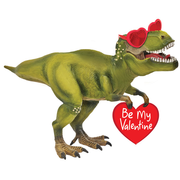 12" Airfill Only Be My Valentine Dino Foil Balloon