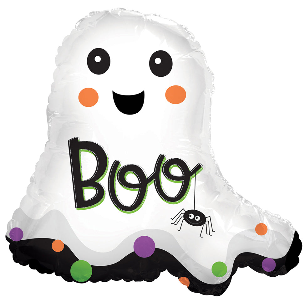 9" Airfill Only Boo Ghost Foil Balloon