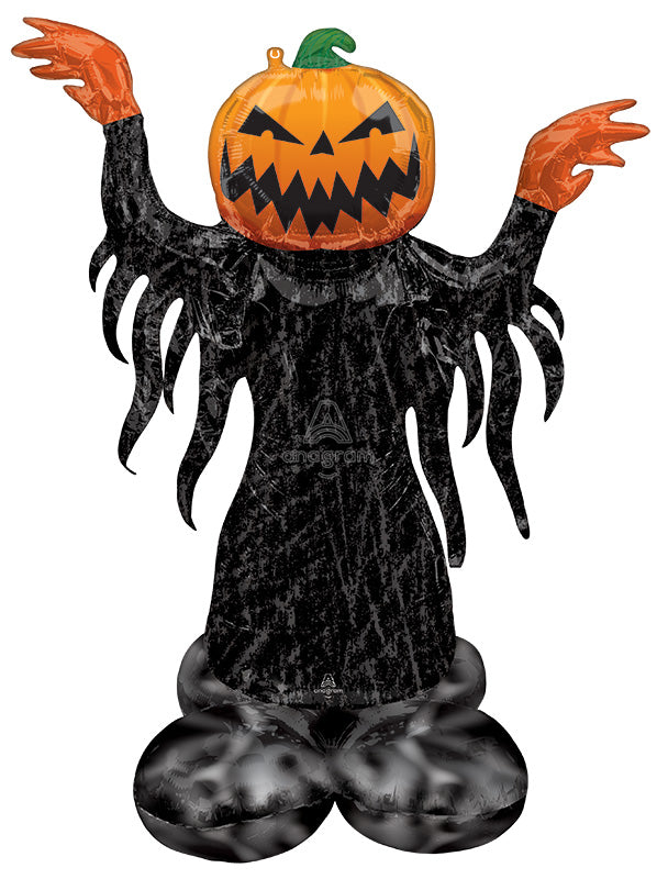 53" Airloonz Consumer Inflatable Pumpkin Head Ghost Foil Balloon