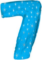 38" Blue Sparkle Seven Number Balloon