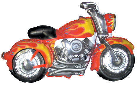 45" Motorcycle Balloon Packaged