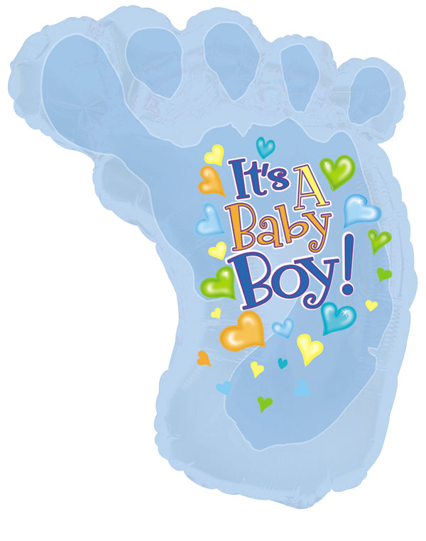 30" It's a Baby Boy Foot Foil Balloon