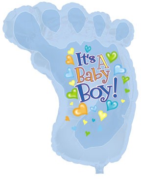 38" It's A Boy Baby Foot Shape-A-Loon Balloon