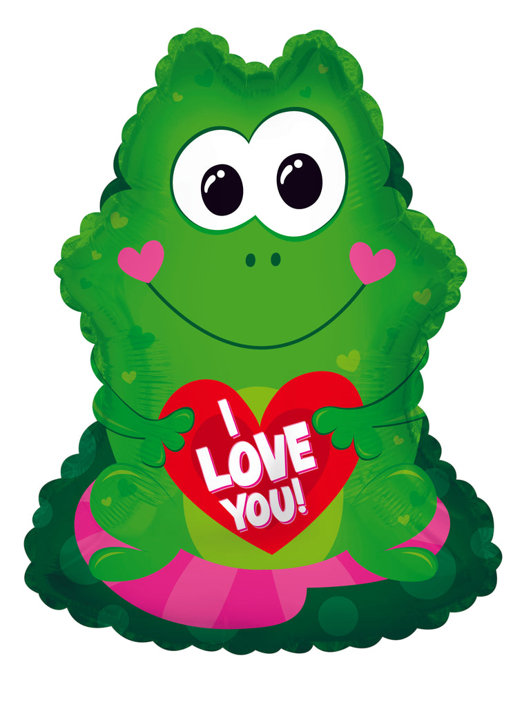 22" I Love You Frog Foil Balloon