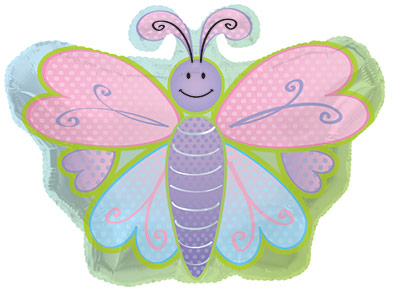 20" Butterfly With Polka Dot Packaged Balloon