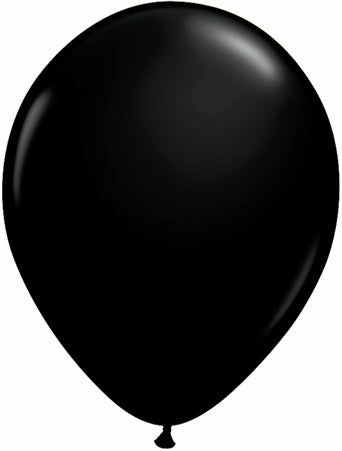 5" Qualatex Latex Balloons ONYX BLACK (100 Per Bag)