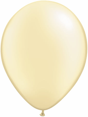 5" Qualatex Latex Balloons Pearl IVORY (100 Per Bag)