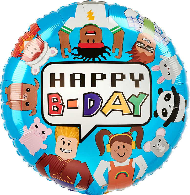 18" Party Town Happy Birthday Foil Balloon