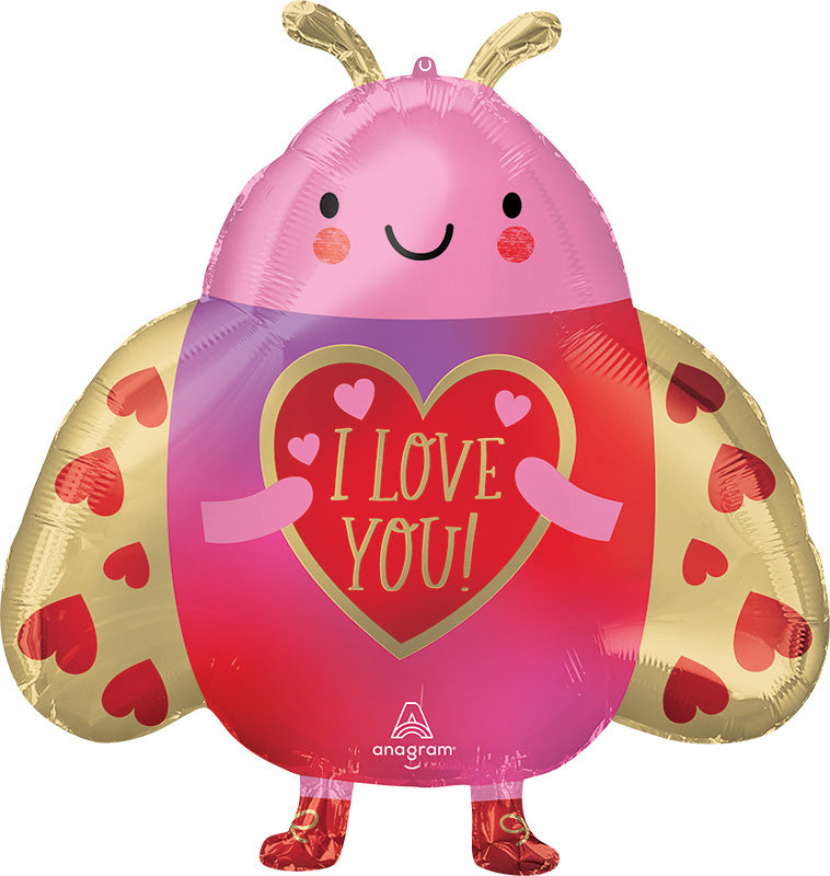 Uninflated 18" Adorable Love Bug Foil Balloon Brand Name Anagram Amscan Leader in Foil Balloons CD