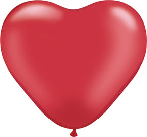 11" Heart Latex balloons (100 Count) Ruby Jewel Red