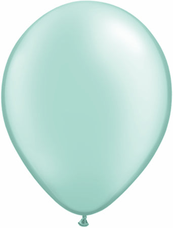11" Qualatex Latex Balloons Pearl MINT GREEN (100 Per Bag)