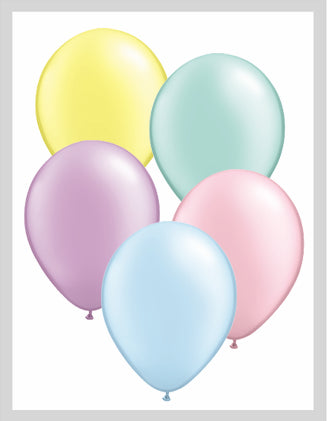 16" Qualatex Latex Balloons PASTEL Pearl Assortment (50 Per Bag)