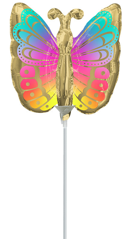 Airfill Only Mini Shape Colorful Butterfly Foil Balloon