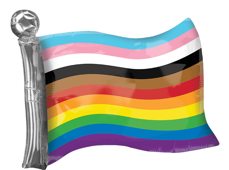 27" SuperShape LGBTQ Pride Rainbow Flag Foil Balloon