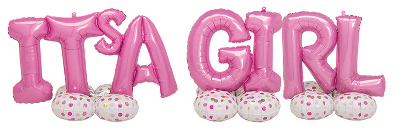 106" Airloonz Consumer Inflatable It's a Girl Foil Balloon