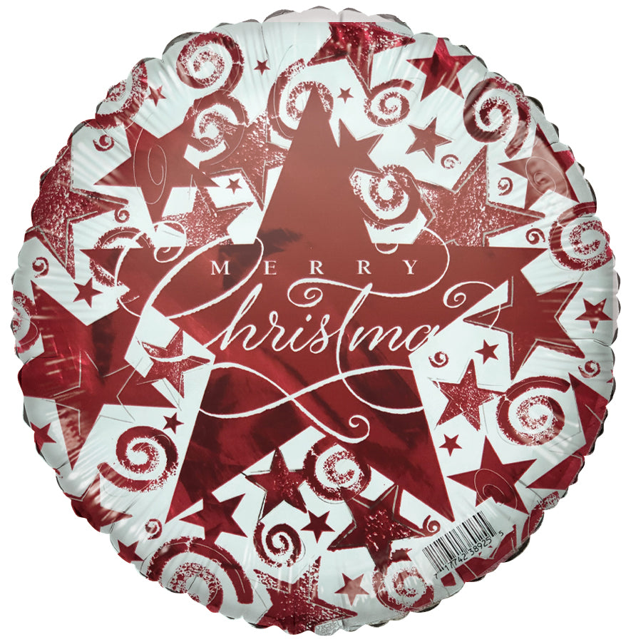 9" Airfill Only Merry Christmas Foil Balloon