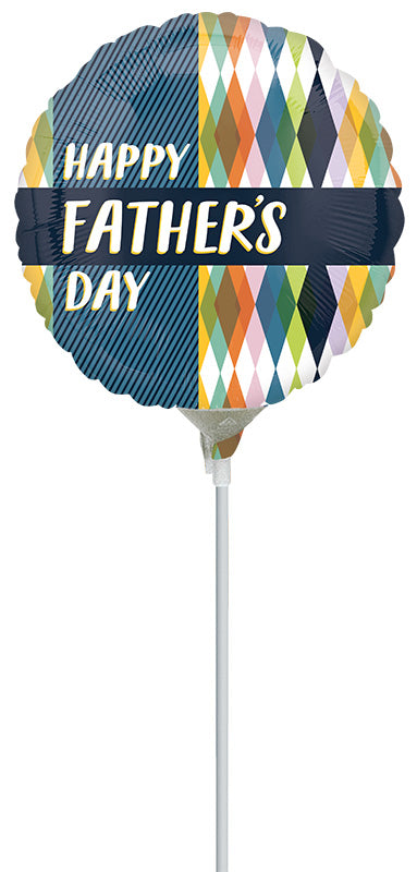 9" Airfill Only Father's Day Retro Renew Foil Balloon